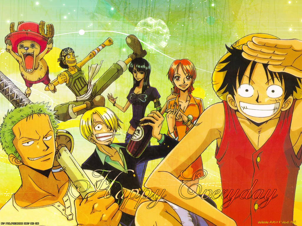 happy, everyday, , one, piece, nami, monkey, d, luffy, nico, robin, sanji, roronoa, zoro, chopper, usopp